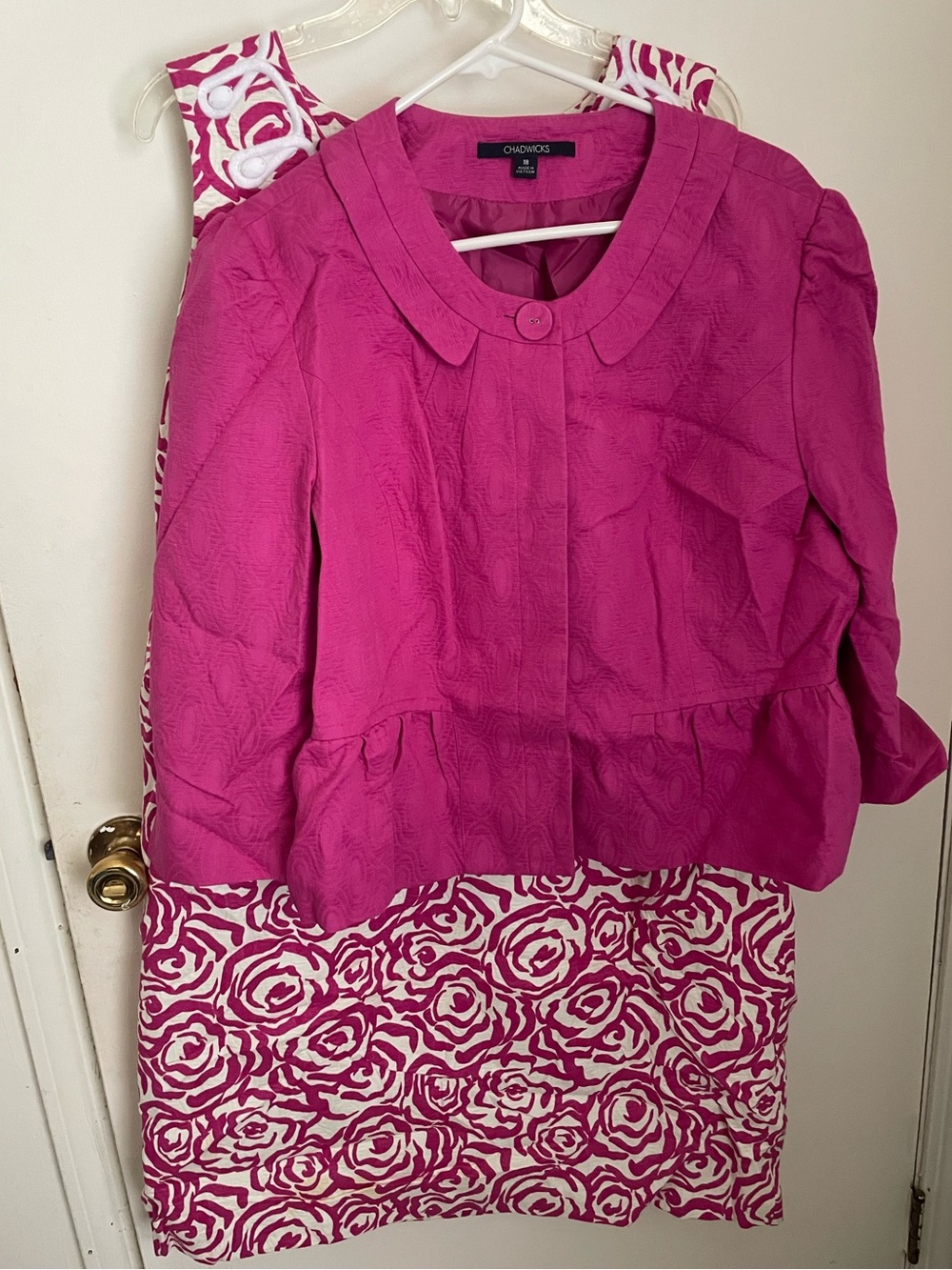Chadwicks Women's Pink Peplum Jacket & dress